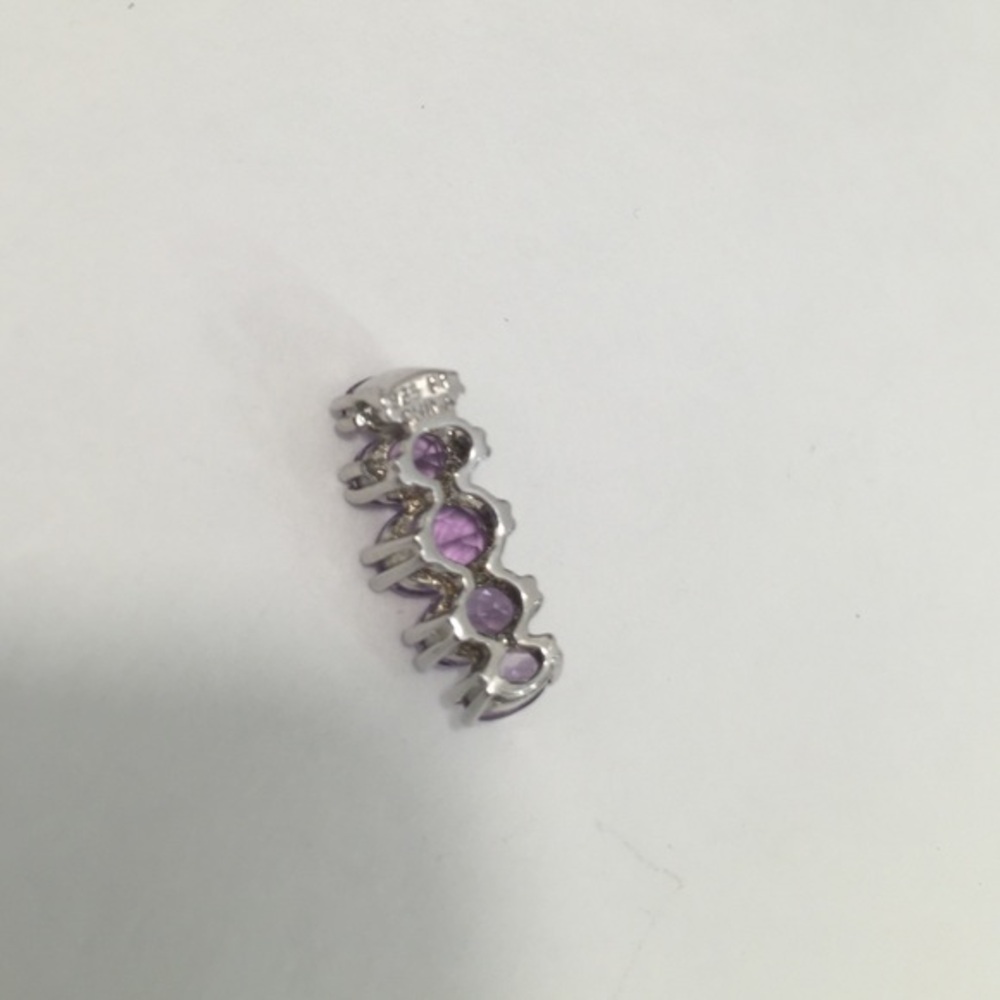 Sterling silver and amethyst pendant - Picture 4 of 4